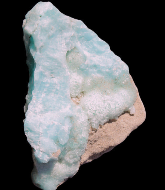 Blue Aragonite specimen 85*23*65mm 122g in sunlight - Rocks and Things Store