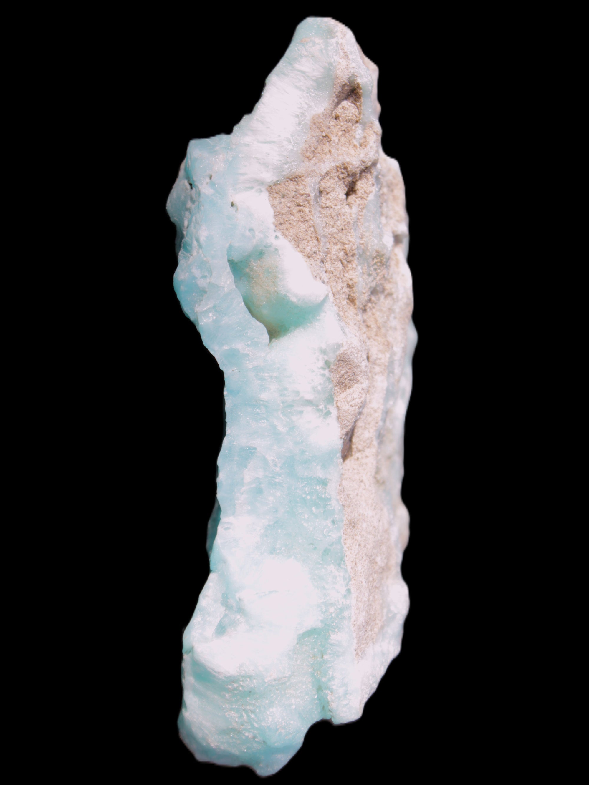 Blue Aragonite specimen 85*23*65mm 122g in sunlight - Rocks and Things Store