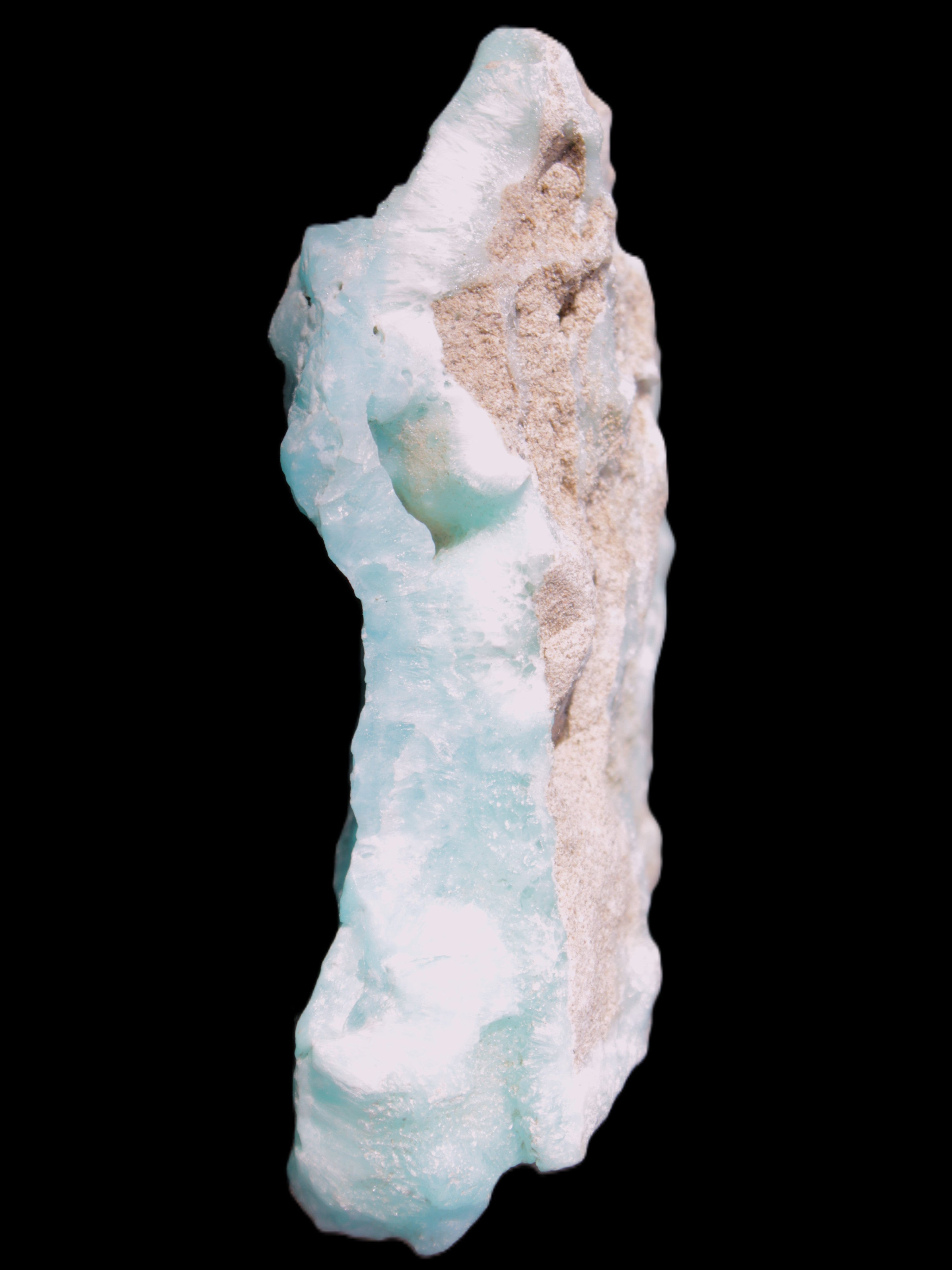 Blue Aragonite specimen 85*23*65mm 122g in sunlight - Rocks and Things Store
