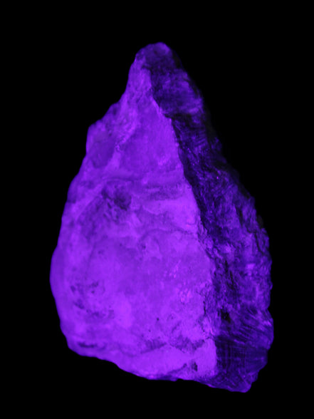 Blue Aragonite specimen 71*22*53mm 94.5g in UV light - Rocks and Things Store