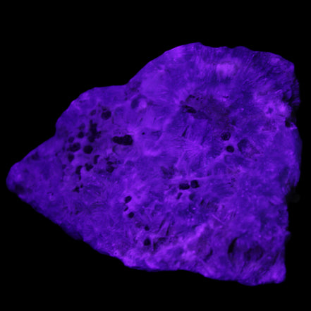 Blue Aragonite specimen 71*22*53mm 94.5g in UV light - Rocks and Things Store