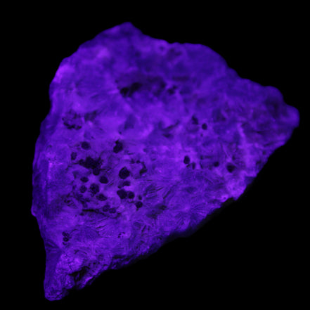 Blue Aragonite specimen 71*22*53mm 94.5g in UV light - Rocks and Things Store