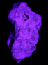 Blue Aragonite 76*22*55mm 88g in UV light - Rocks and Things Store