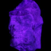 Blue Aragonite specimen 68*25*51mm 84.5g in UV light - Rocks and Things Store