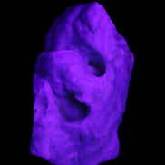 Blue Aragonite specimen 68*25*51mm 84.5g in UV light - Rocks and Things Store