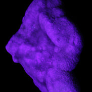 Blue Aragonite specimen 73*22*53mm 100g in UV light - Rocks and Things Store