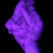 Blue Aragonite specimen 73*22*53mm 100g in UV light - Rocks and Things Store