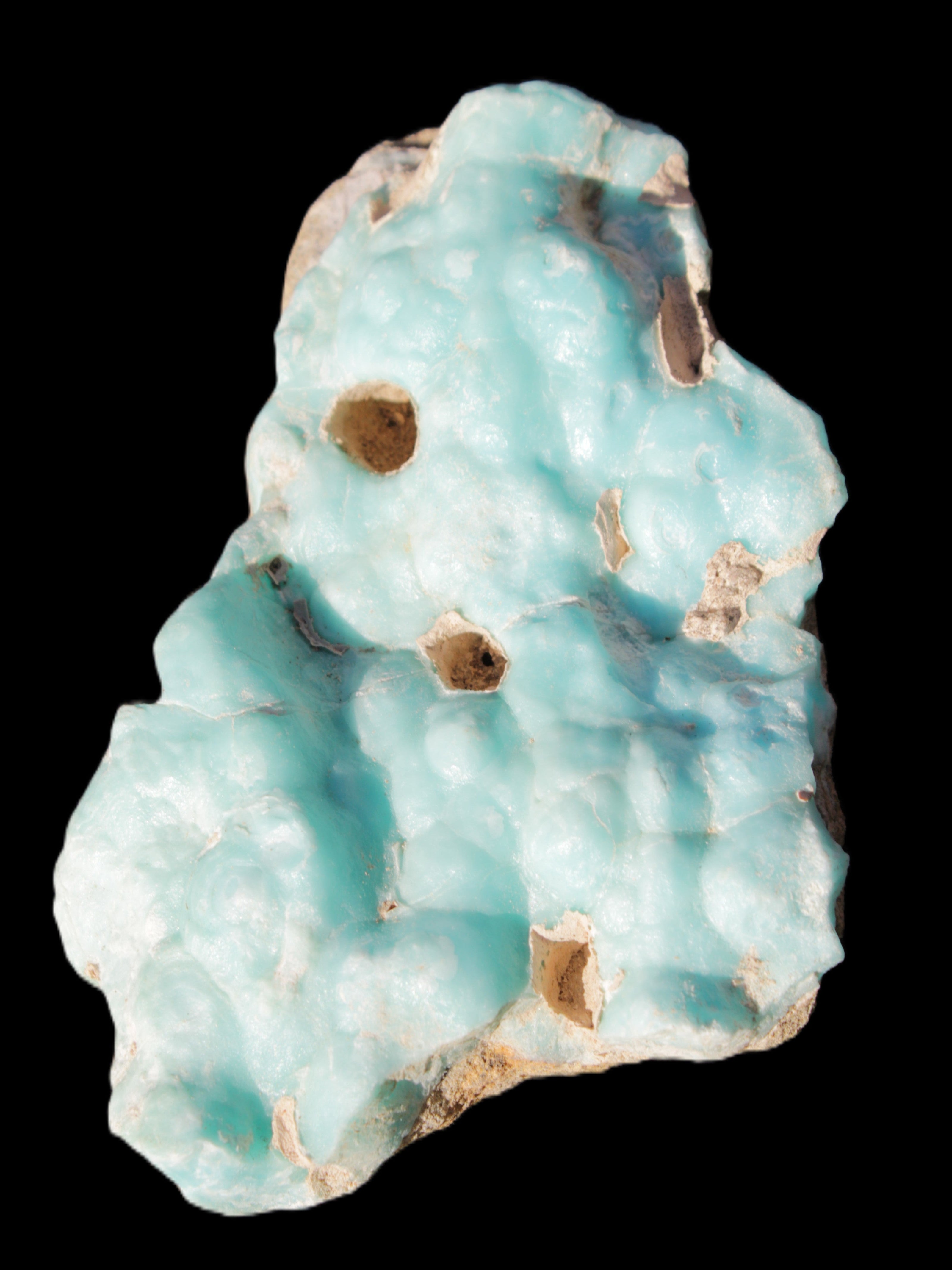 Blue Aragonite specimen 102*21*70mm 185g in sunlight - Rocks and Things Store