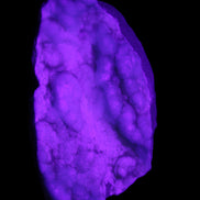 Blue Aragonite specimen 112*35*80mm 270g in UV light - Rocks and Things Store