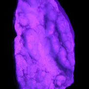 Blue Aragonite specimen 112*35*80mm 270g in UV light - Rocks and Things Store