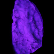 Blue Aragonite specimen 112*35*80mm 270g in UV light - Rocks and Things Store