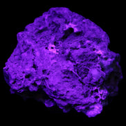 Blue Aragonite Caribbean Calcite specimen 95*55*93mm 343g in UV light - Rocks and Things Store