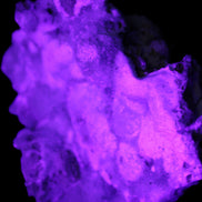 Blue Aragonite Caribbean Calcite specimen 95*55*93mm 343g in UV light - Rocks and Things Store