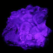 Blue Aragonite Caribbean Calcite specimen 95*55*93mm 343g in UV light - Rocks and Things Store