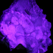 Blue Aragonite Caribbean Calcite specimen 95*55*93mm 343g in UV light - Rocks and Things Store