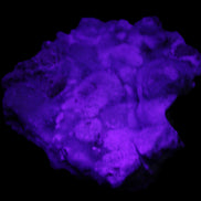 Blue Aragonite Caribbean Calcite specimen 95*55*93mm 343g in UV light - Rocks and Things Store