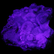 Blue Aragonite Caribbean Calcite specimen 95*55*93mm 343g in UV light - Rocks and Things Store