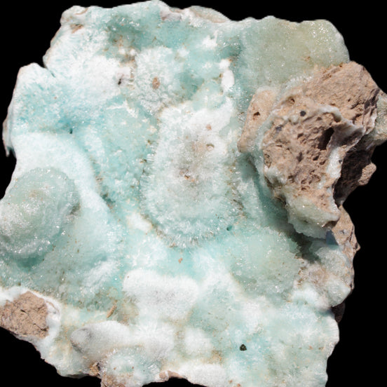 Blue Aragonite Caribbean Calcite specimen 95*55*93mm 343g in sunlight - Rocks and Things Store