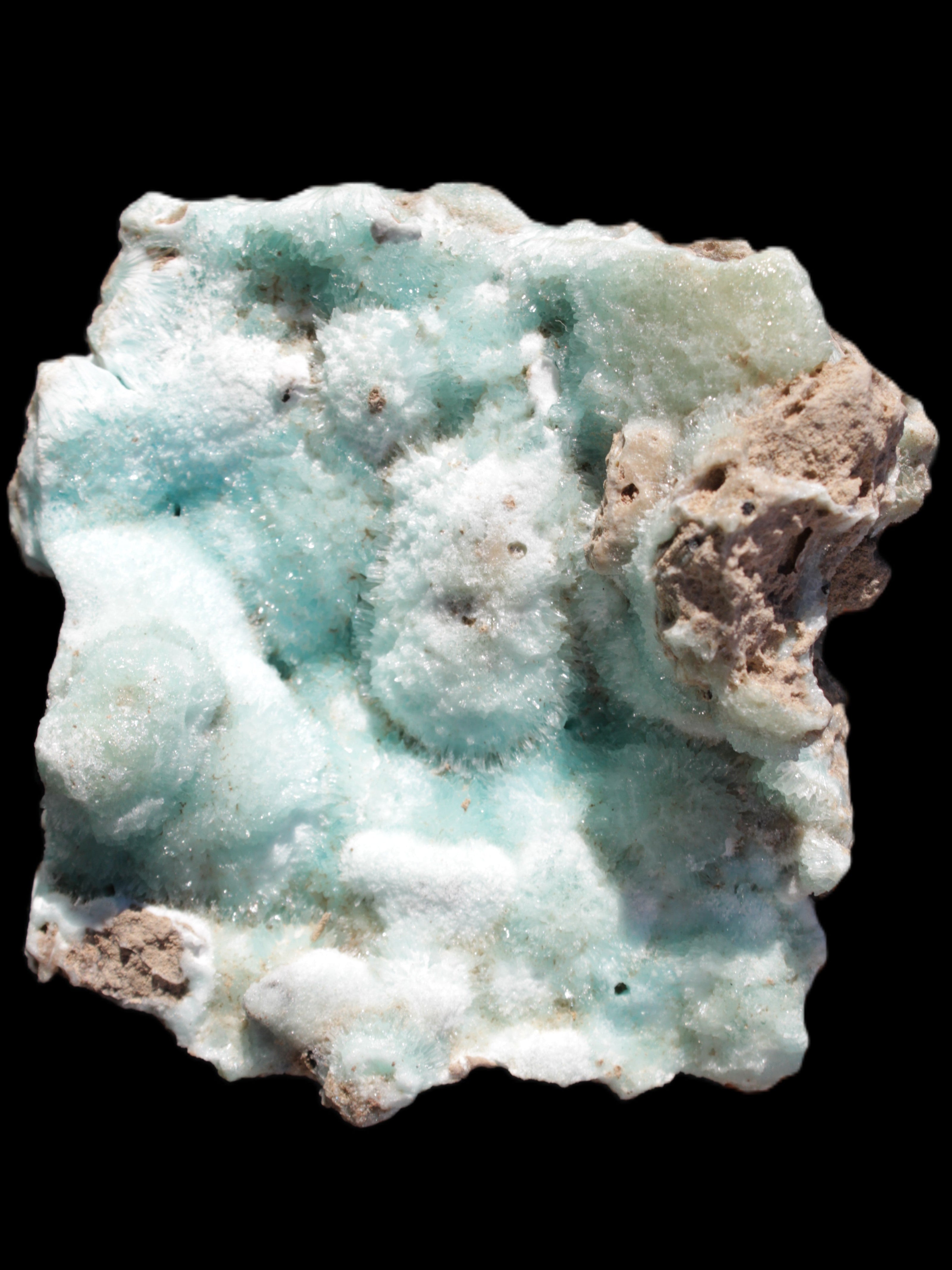 Blue Aragonite Caribbean Calcite specimen 95*55*93mm 343g Rocks and Things Store