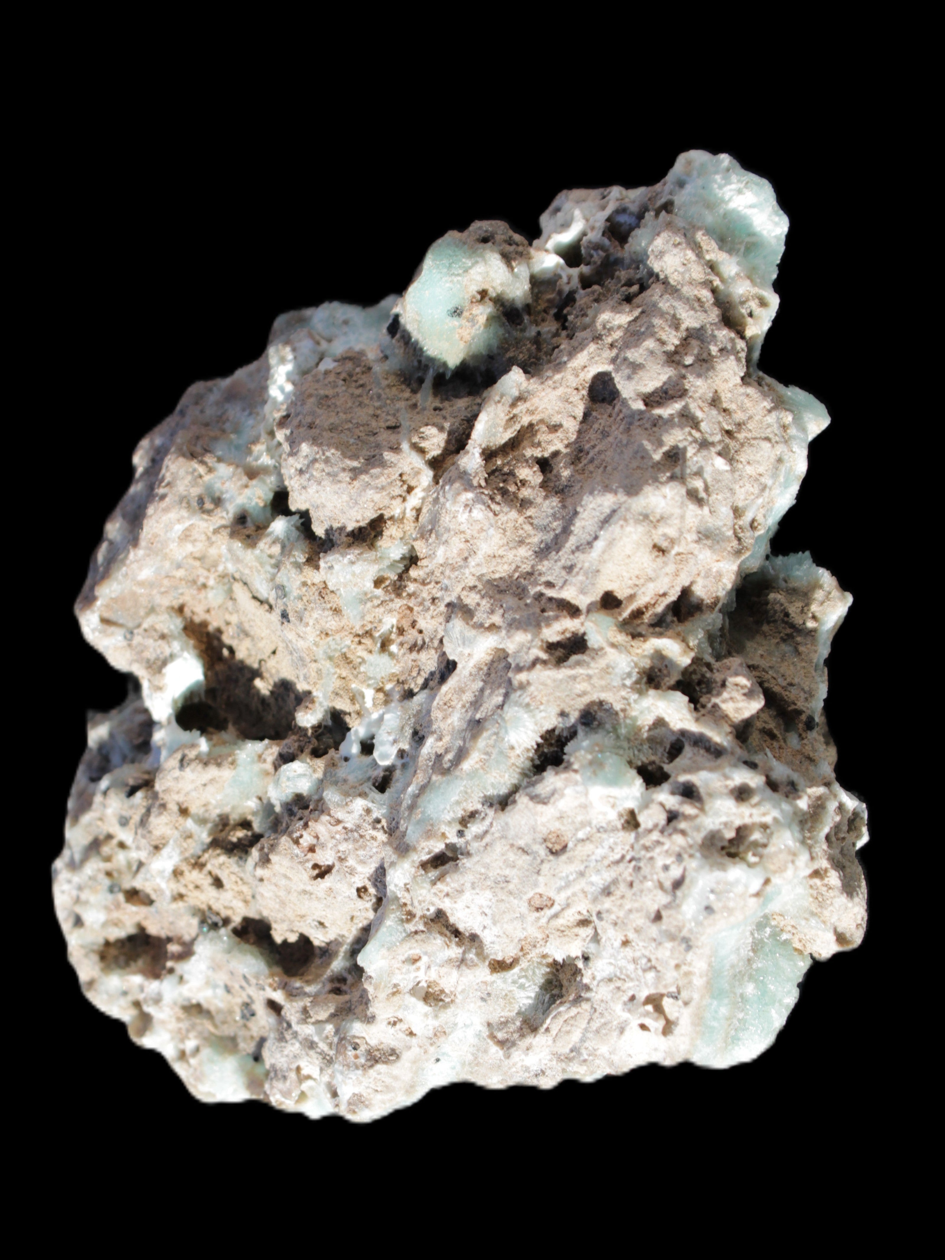 Blue Aragonite Caribbean Calcite specimen 95*55*93mm 343g Rocks and Things Store