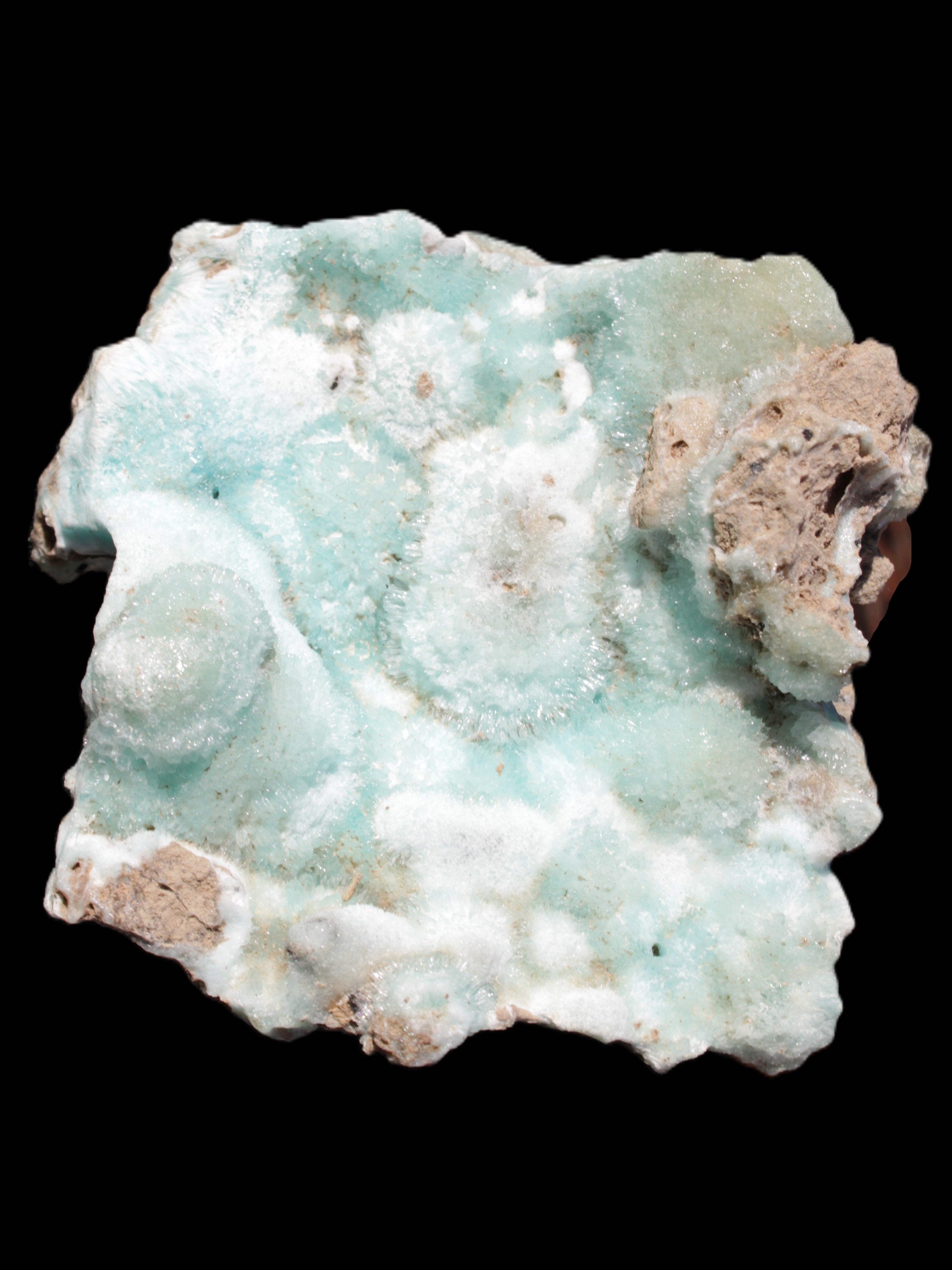 Blue Aragonite Caribbean Calcite specimen 95*55*93mm 343g Rocks and Things Store