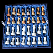 Afghan Jade Onyx Chess Set in case 4900g Rocks and Things
