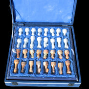 Afghan Jade Onyx Chess Set in case 4900g Rocks and Things