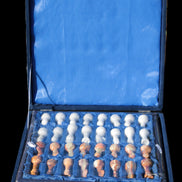 Afghan Jade Onyx Chess Set in case 4900g Rocks and Things