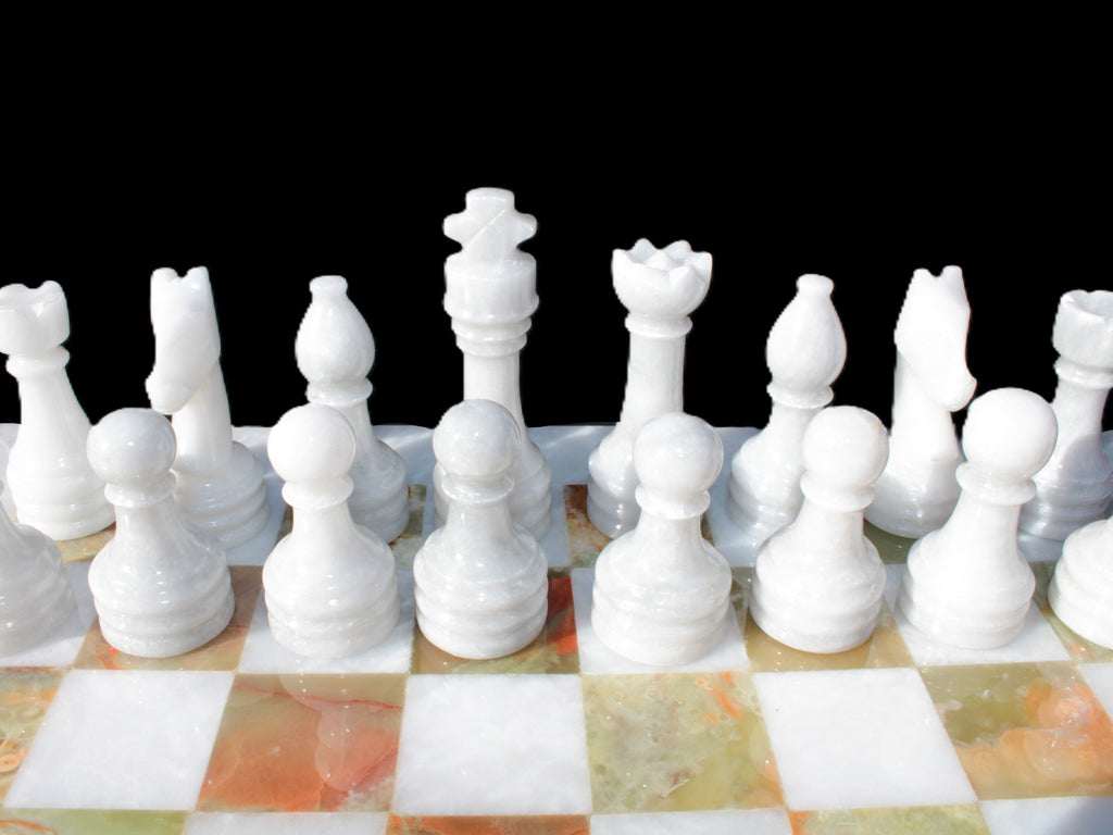 Afghan Jade Onyx Chess Set in case 4900g Rocks and Things