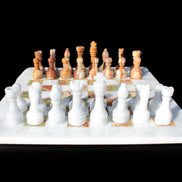 Afghan Jade Onyx Chess Set in case 4900g Rocks and Things