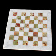 Afghan Jade Onyx Chess Set in case 4900g Rocks and Things