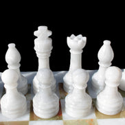 Afghan Jade Onyx Chess Set in case 4900g Rocks and Things