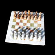 Afghan Jade Onyx Chess Set in case 4900g Rocks and Things