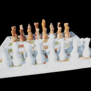 Afghan Jade Onyx Chess Set in case 4900g Rocks and Things
