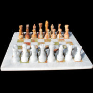 Afghan Jade Onyx Chess Set in case 4900g Rocks and Things