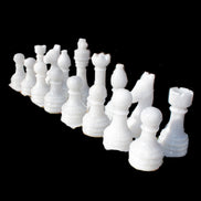 Afghan Jade Onyx Chess Set in case 4900g Rocks and Things