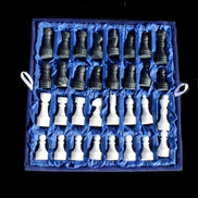 Marble Chess Set in case in sunlight - Rocks and Things Store