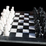 Marble Chess Set in case in sunlight - Rocks and Things Store