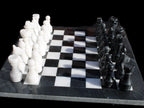 Marble Chess Set in case in sunlight - Rocks and Things Store
