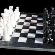 Marble Chess Set in case in sunlight - Rocks and Things Store
