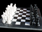 Marble Chess Set in case in sunlight - Rocks and Things Store