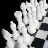 Marble Chess Set in case in sunlight - Rocks and Things Store