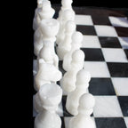 Marble Chess Set in case in sunlight - Rocks and Things Store