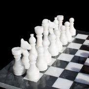 Marble Chess Set in case in sunlight - Rocks and Things Store