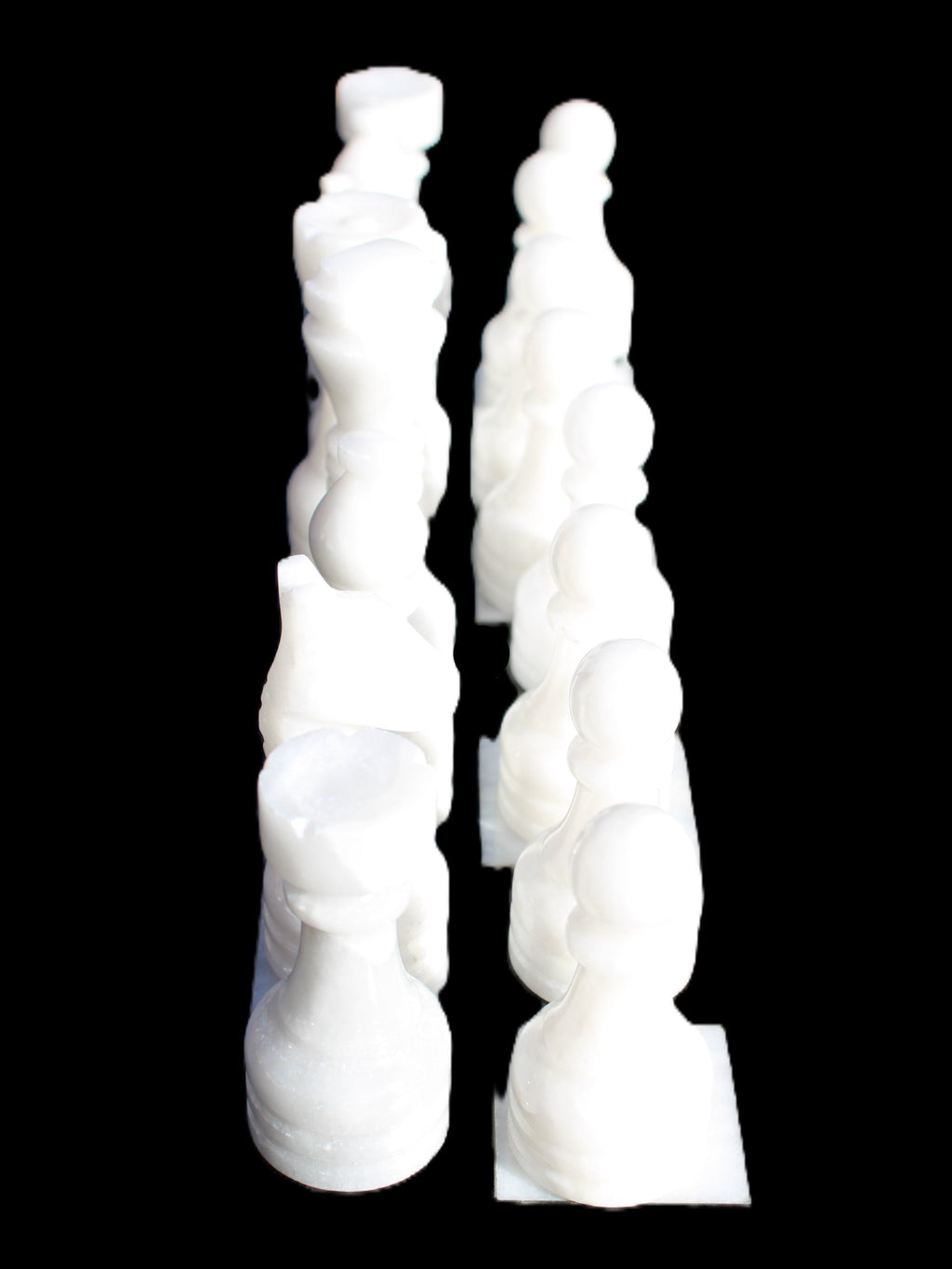 Marble Chess Set in case in sunlight - Rocks and Things Store