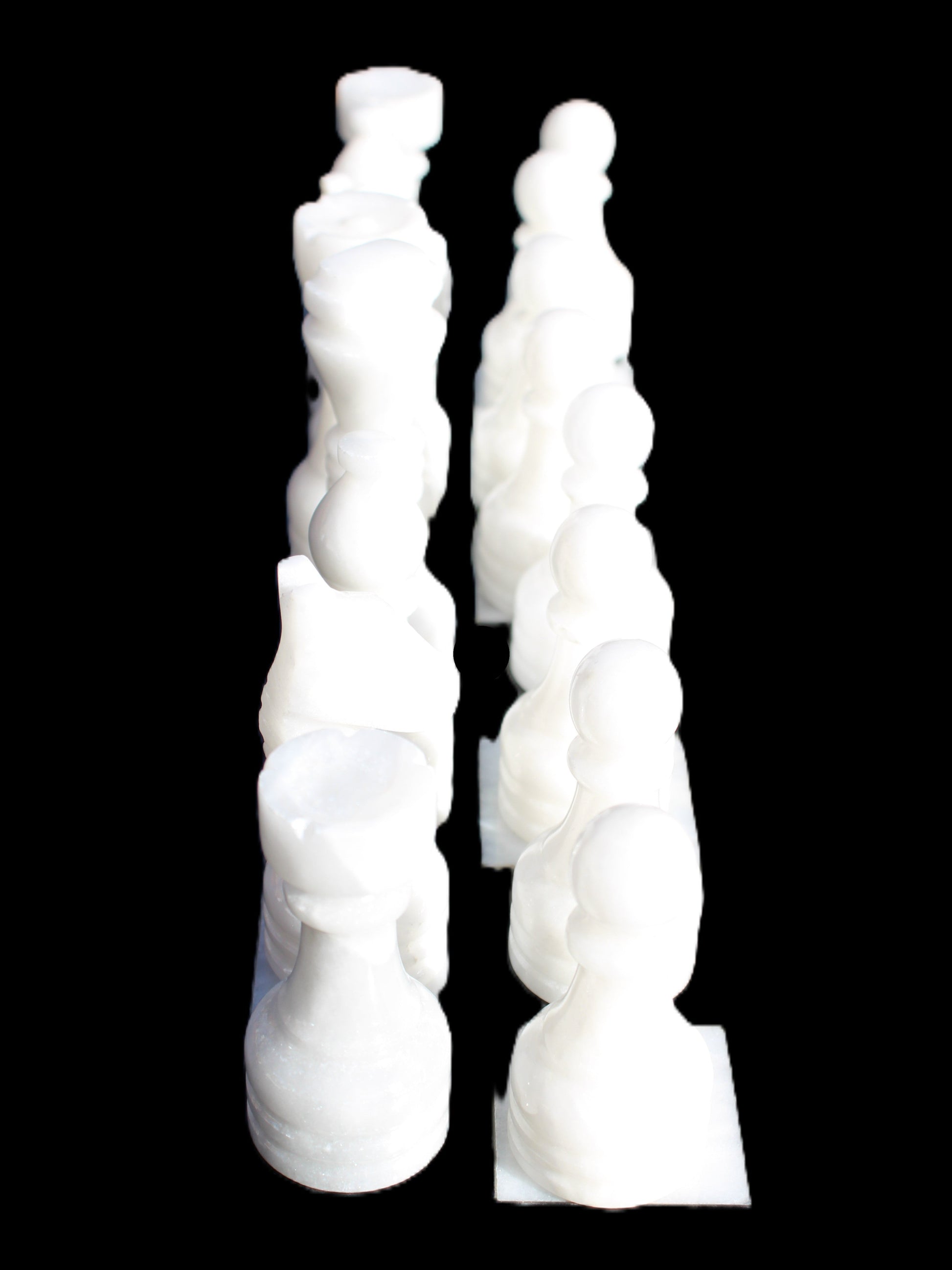 Marble Chess Set in case in sunlight - Rocks and Things Store