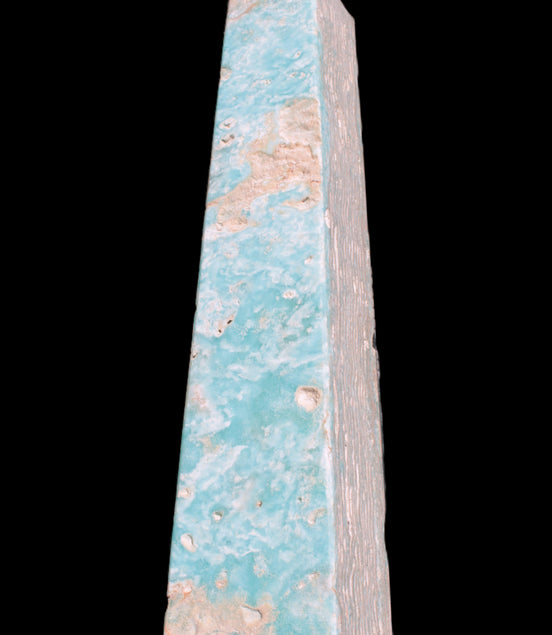 Caribbean Calcite obelisk 348*55*75mm 2574g in bright sunlight - Rocks and Things Store