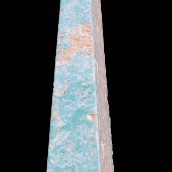 Caribbean Calcite obelisk 348*55*75mm 2574g in sunlight - Rocks and Things Store