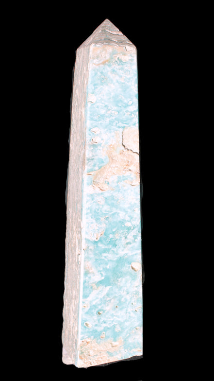 Caribbean Calcite obelisk 348*55*75mm 2574g in bright sunlight - Rocks and Things Store