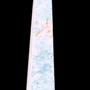 Caribbean Calcite obelisk 348*55*75mm 2574g in bright sunlight - Rocks and Things Store